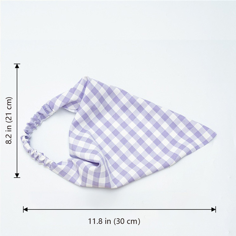 Customizable Embroidered Gingham Pet Bandana Bib